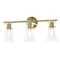 Afx Amanda Vanity Medium Base; Satin Brass; Clear Glass AMDV2210MBSB - alternate 1